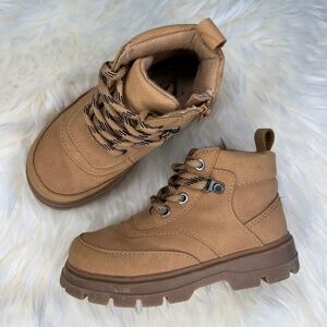 Zara Brown Hiking Combat Dress Boots Toddler 7c